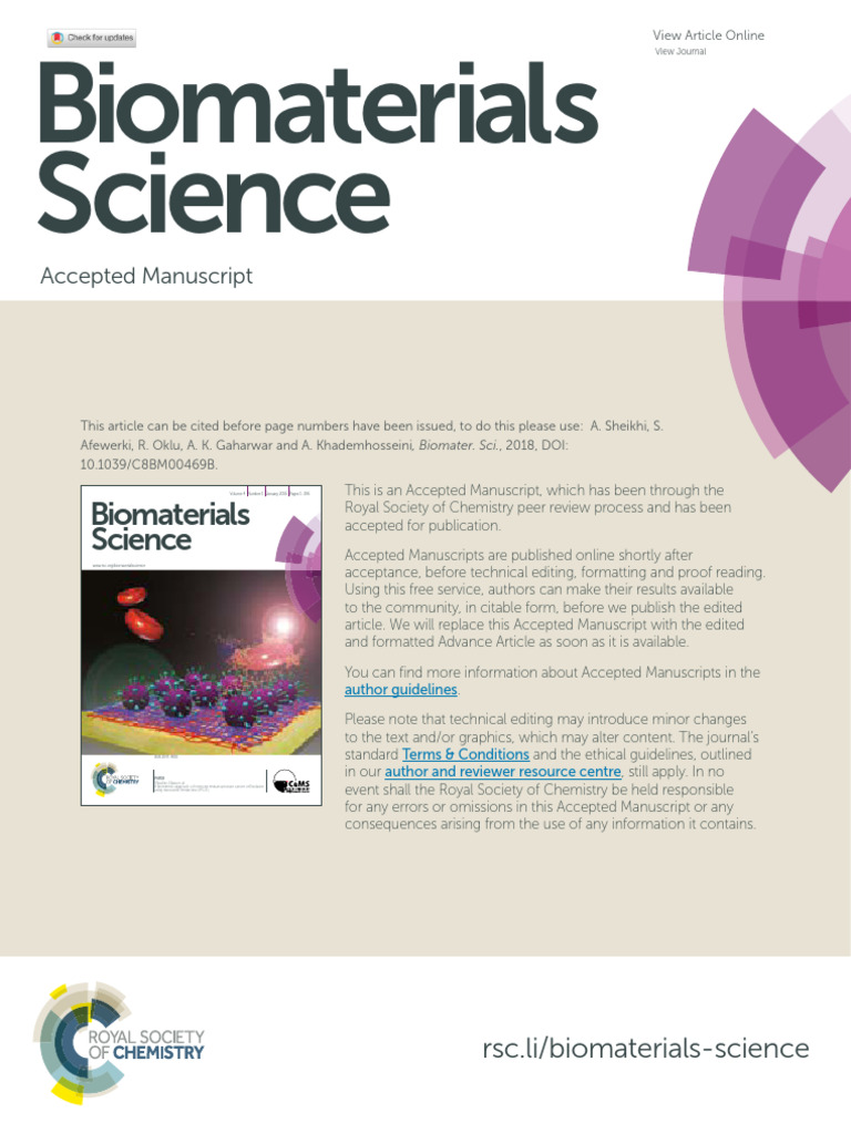 Biomaterials Science | PDF | Biomaterial | Gel