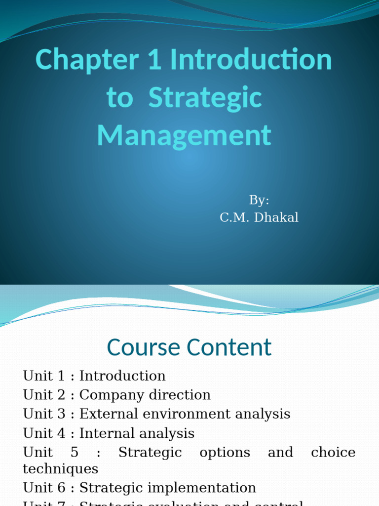 Strategic Management Overview and Concepts | PDF | Strategic Management ...