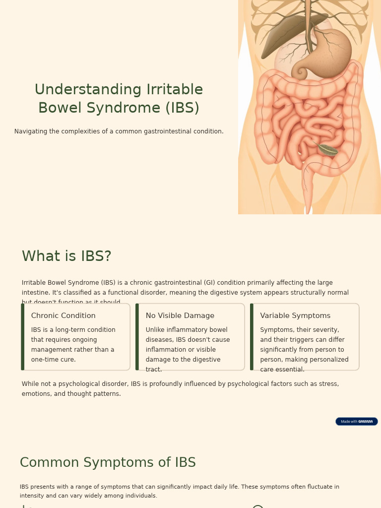 Understanding Irritable Bowel Syndrome IBS | PDF | Irritable Bowel ...