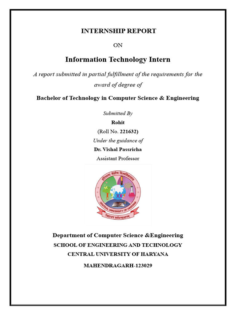 IT Internship Report: Full-Stack Development | PDF | Databases | Web ...