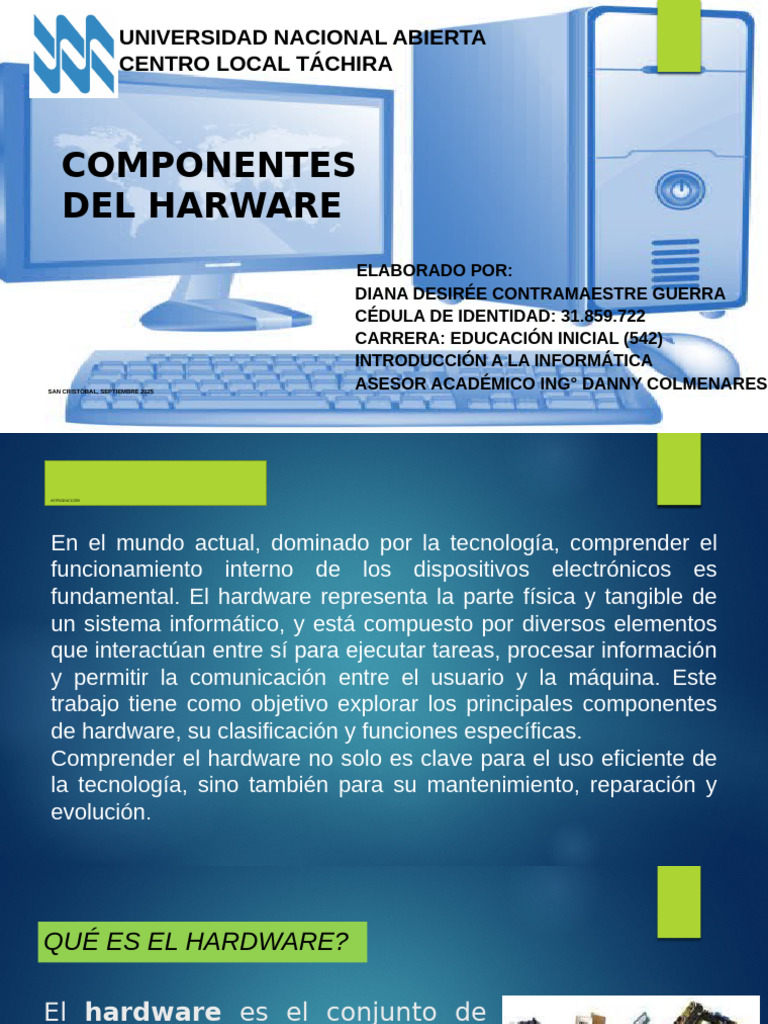 Componentes Esenciales del Hardware | PDF | Hardware de la computadora ...