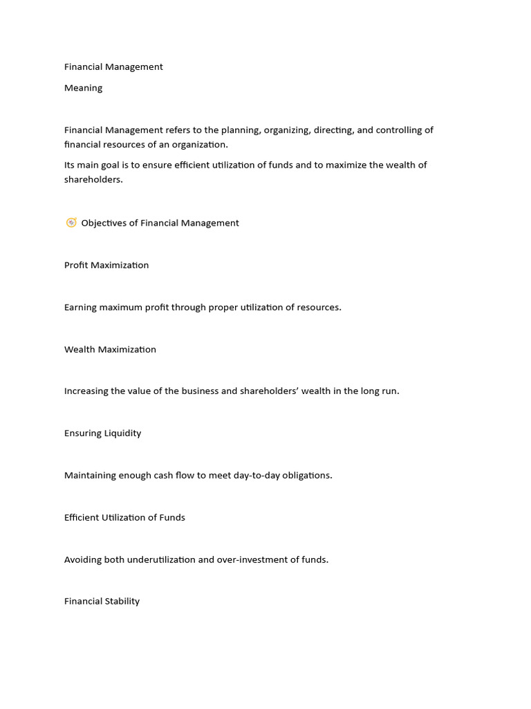 Financial Management | PDF | Equity (Finance) | Capital Structure