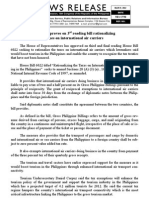 May 25 House Approves On 3rd Reading Bill Rationalizing Taxes On International Air Carriers