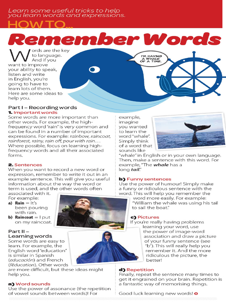 How To Remember Words | PDF
