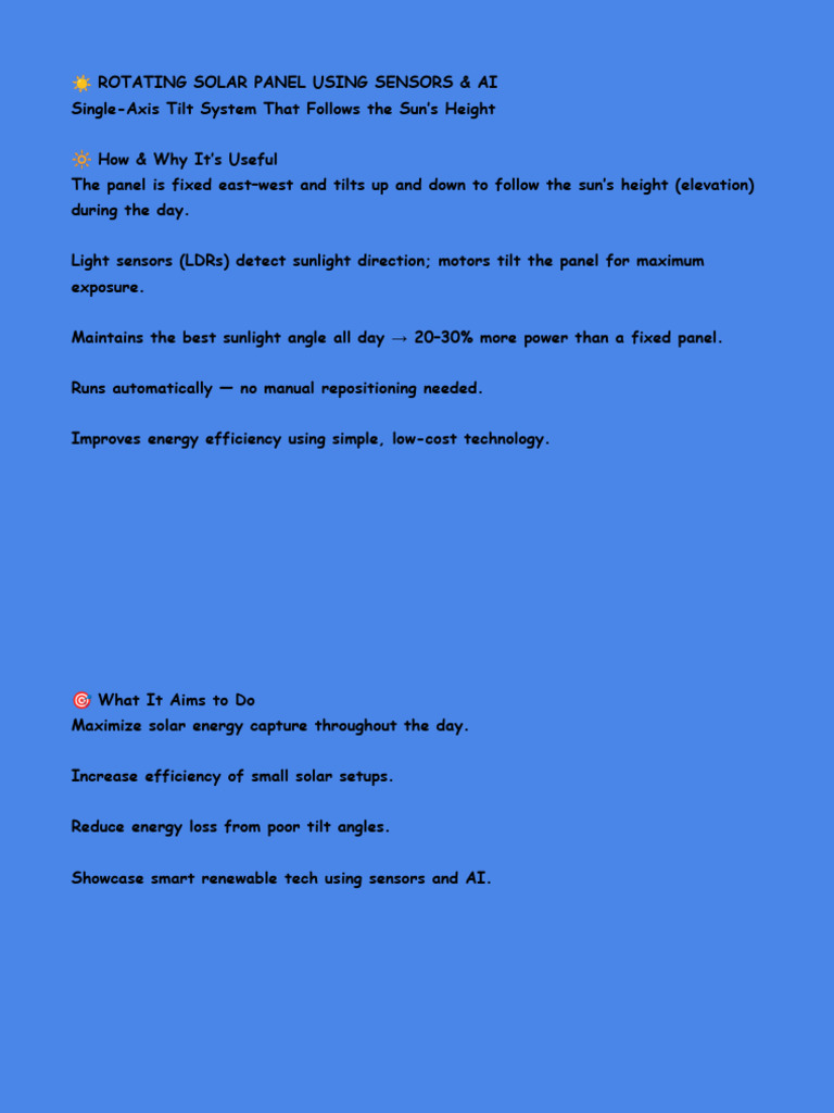 Our Project | PDF | Photovoltaics | Sun