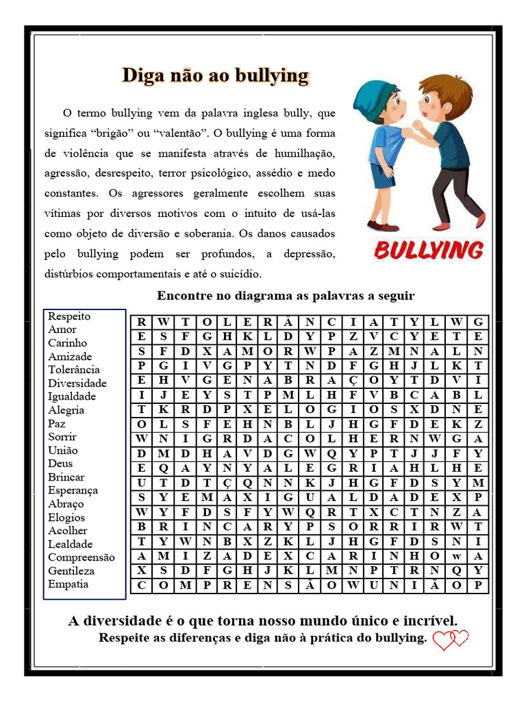 Combate ao Bullying e Valorização da Diversidade PDF
