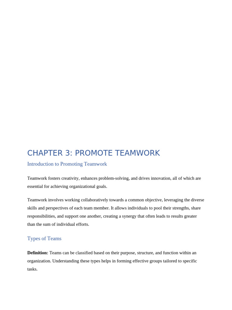 Effective Teamwork Strategies Explained | PDF | Mentorship | Leadership