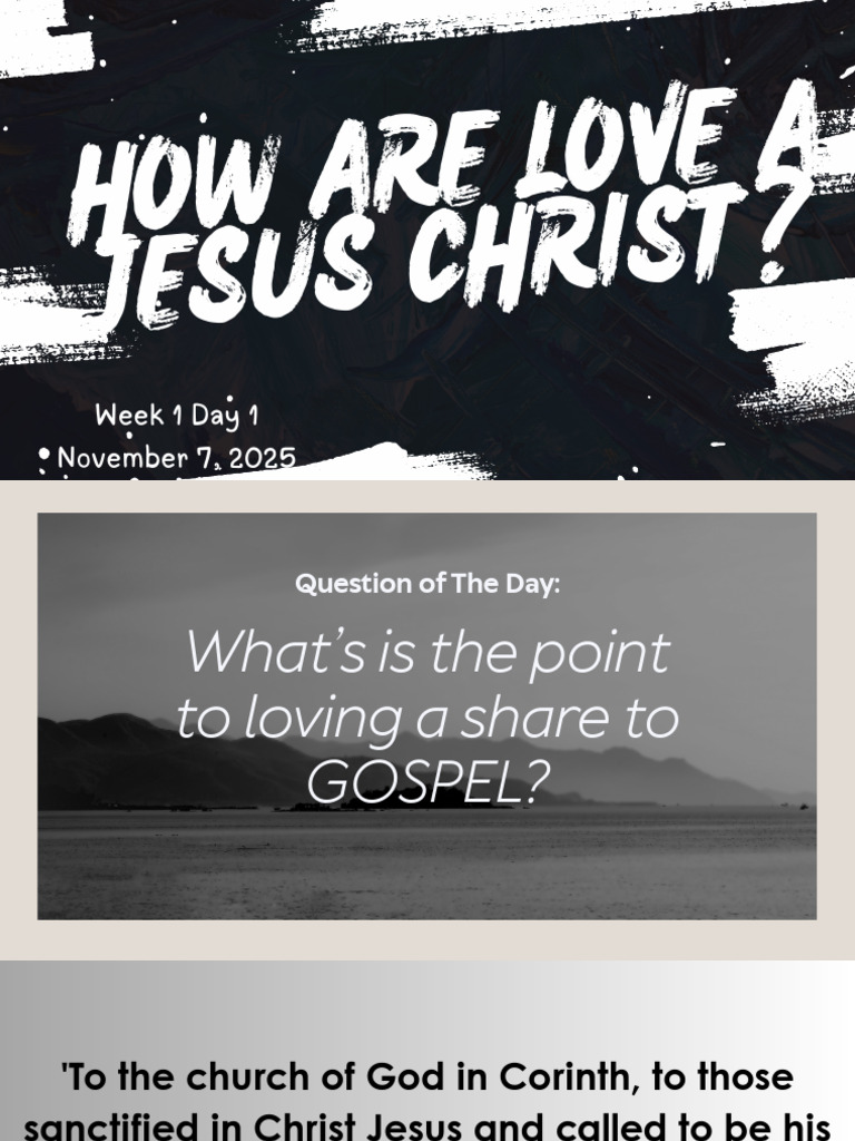 How Are Love A Jesus Christ | PDF