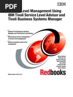 Service Level Management Using IBM Tivoli Service Level Advisor and Tivoli Business Systems Manager Sg246464