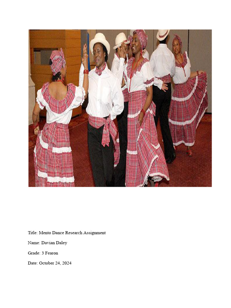 Definition and Significance of Mento Dance | PDF | Reggae | Dances