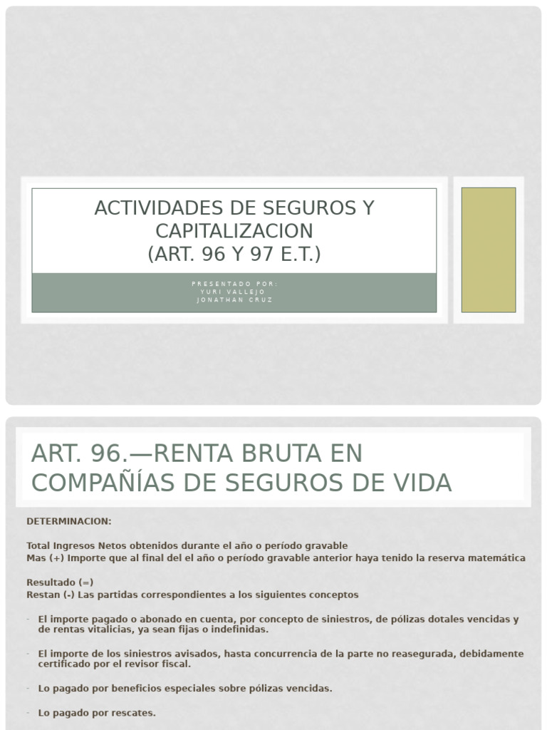 Actividades de Seguros y Capitalizacion | PDF | Seguro | Reaseguro