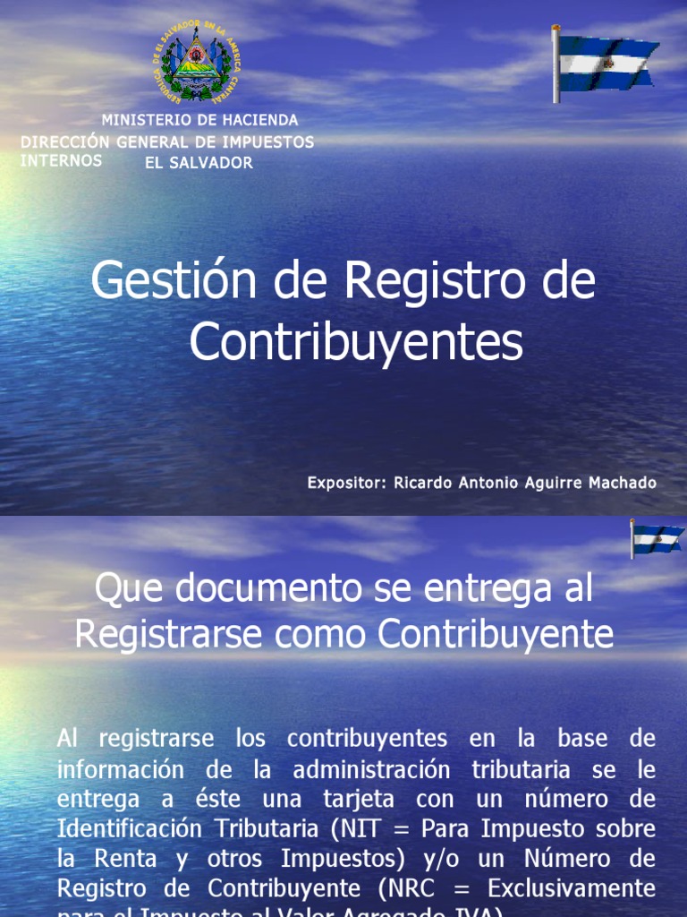 El Registro de Contribuyentes Identificacion (El Salvador II) | PDF ...