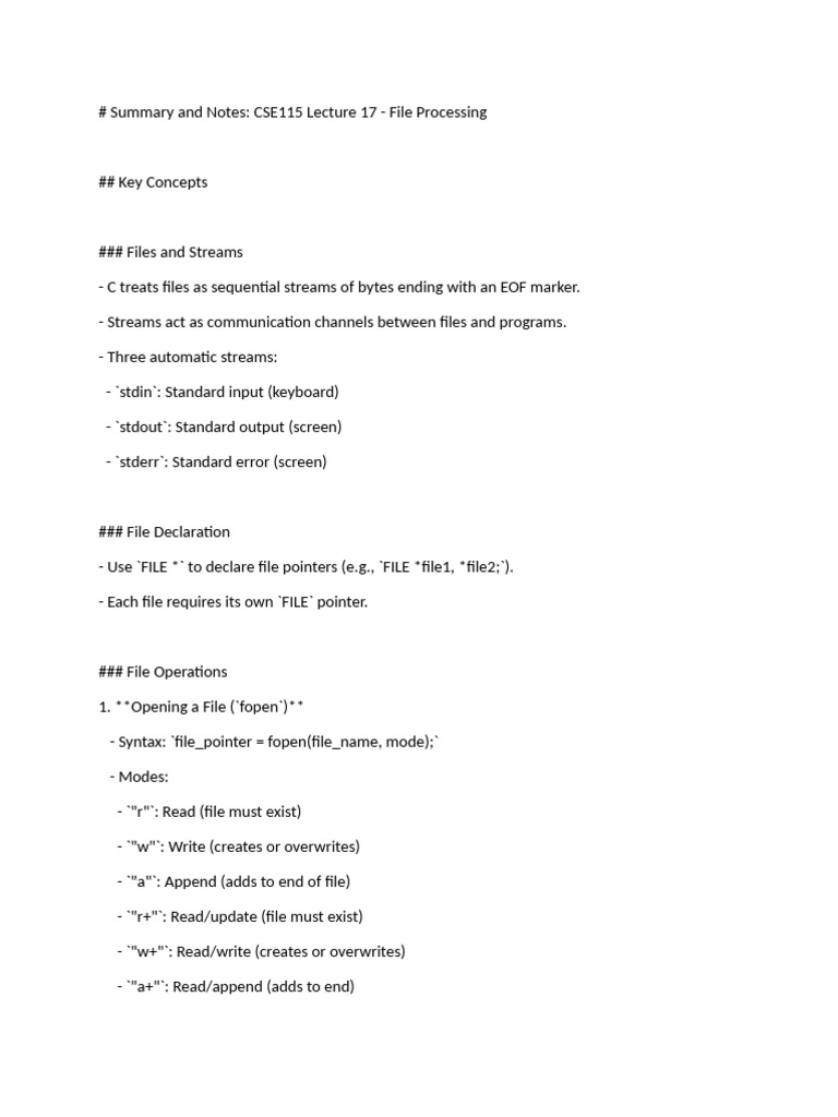CSE115 - 17 File Notes+Summary | PDF | Software | Computer Architecture