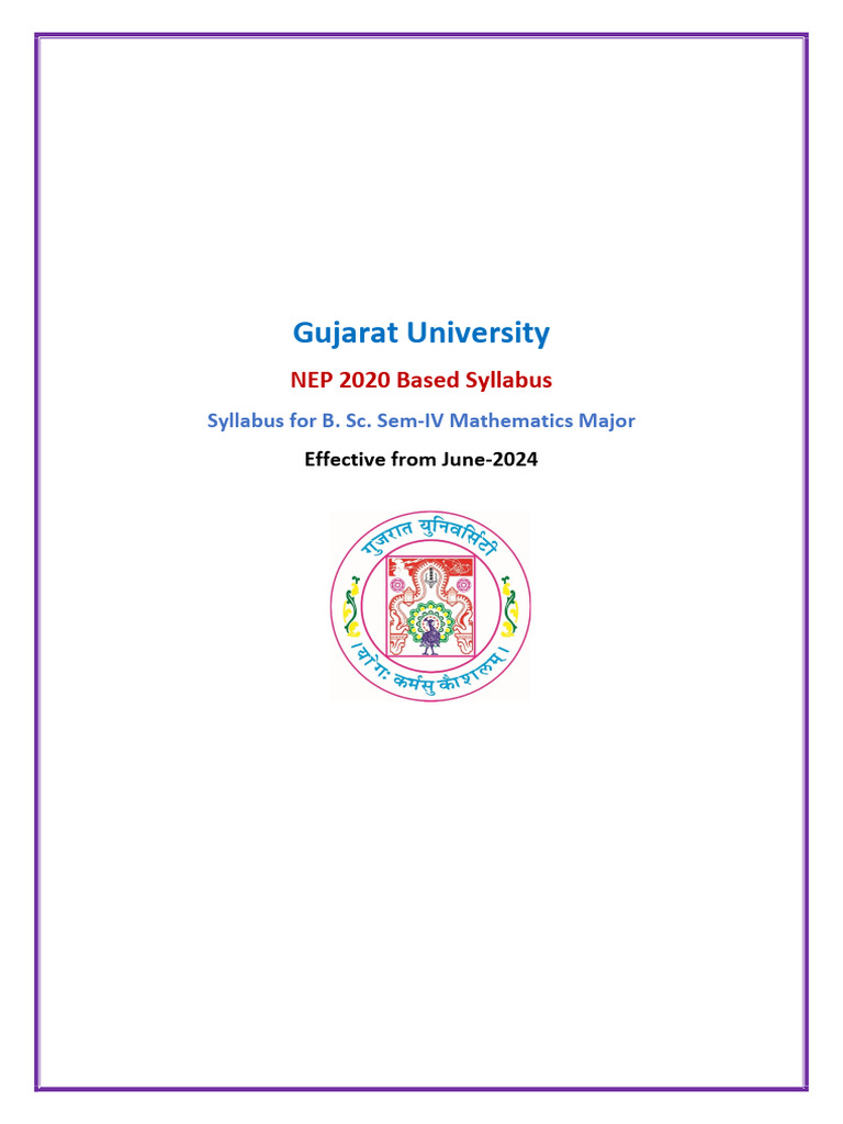 B.SC Mathematics Major-Minor | PDF | Ring (Mathematics) | Determinant