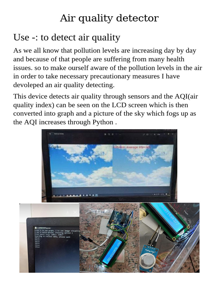 Air Quality Detector with AQI Display | PDF