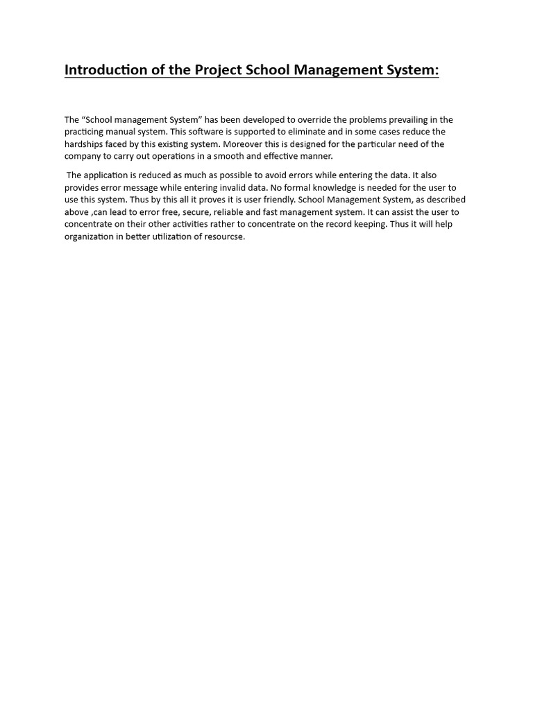 School Management System Overview | PDF