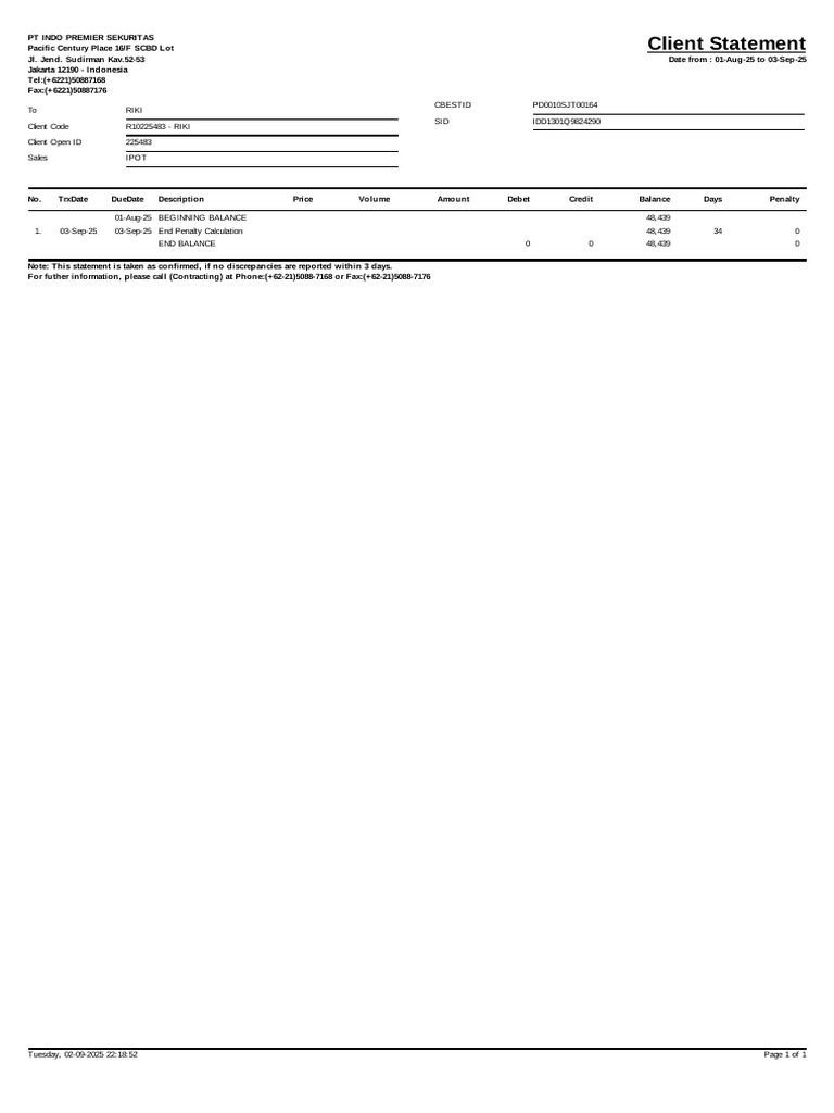 MS Client Statement 225483 R10225483 2025-08-31 | PDF