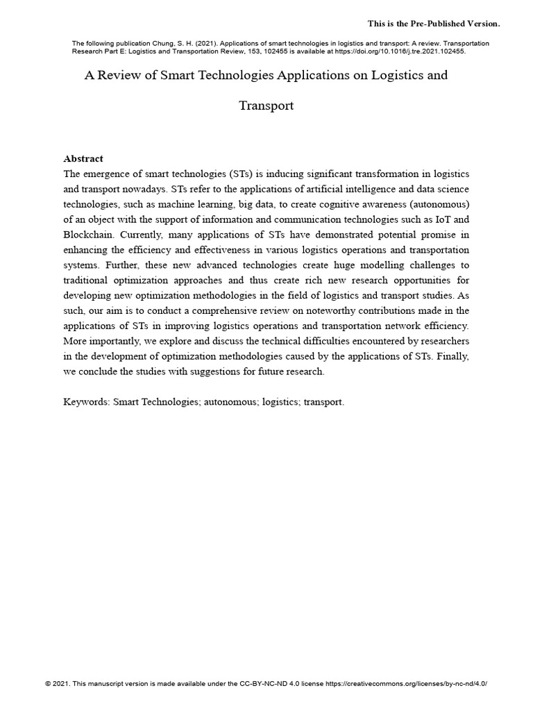 Chung Review Smart Technologies | PDF | Machine Learning | Internet Of ...