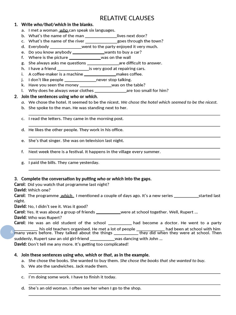Relative Clause | PDF
