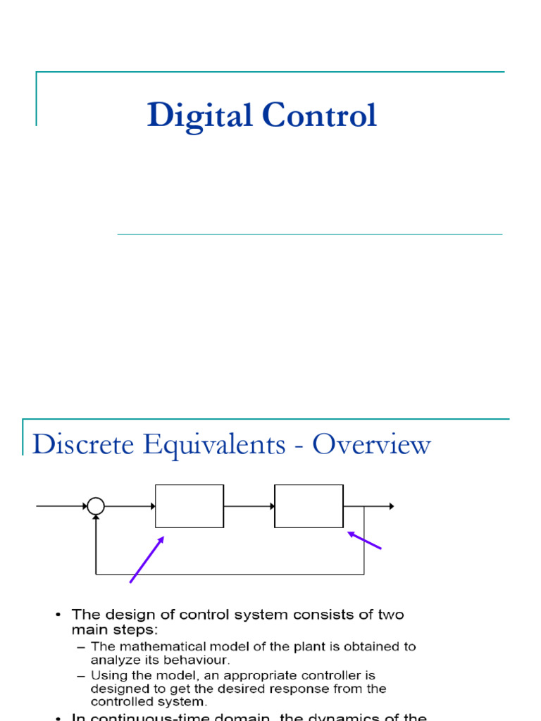 Discrete Control Techniques Overview | PDF | Filter (Signal Processing ...