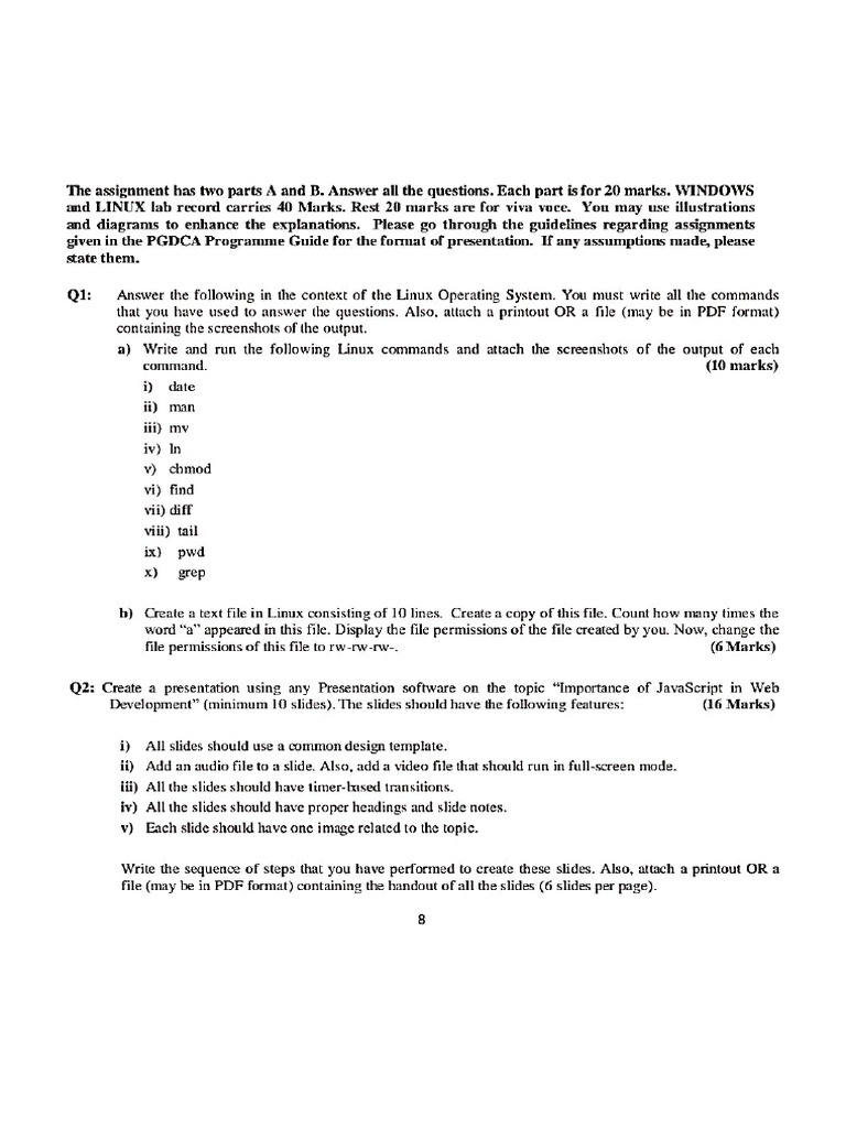 BCSL-013 Question Paper | PDF