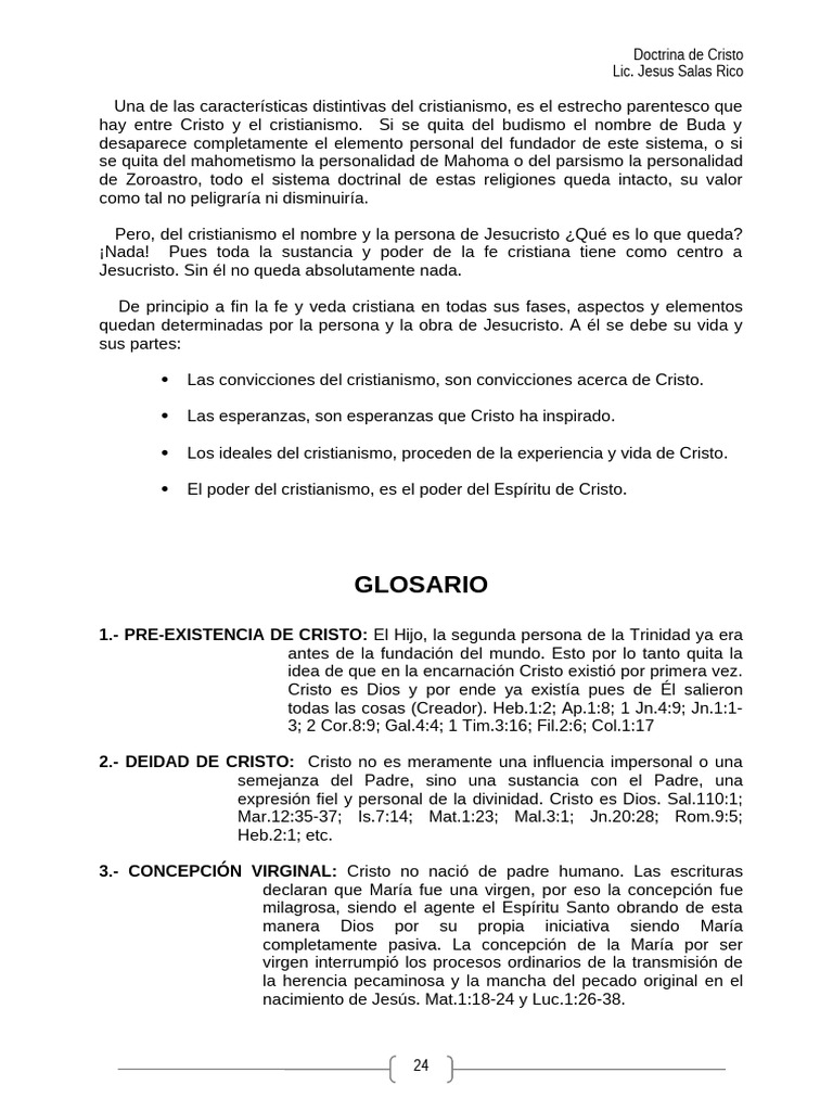 Doctrina de Cristo: Fundamentos y Creencias | PDF | Cristo (título ...