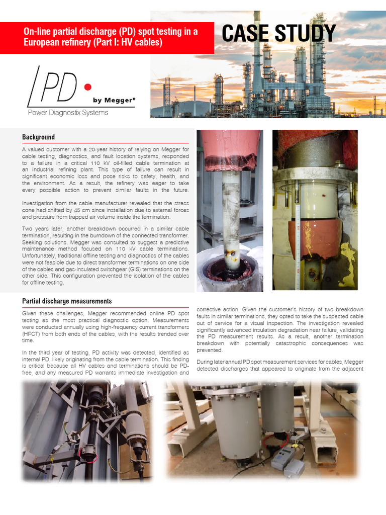 Online PD Testing for 110 kV Cables | PDF | Electrical Engineering ...