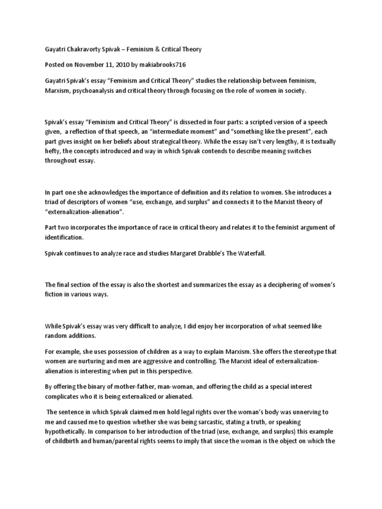 feminism argumentative essay