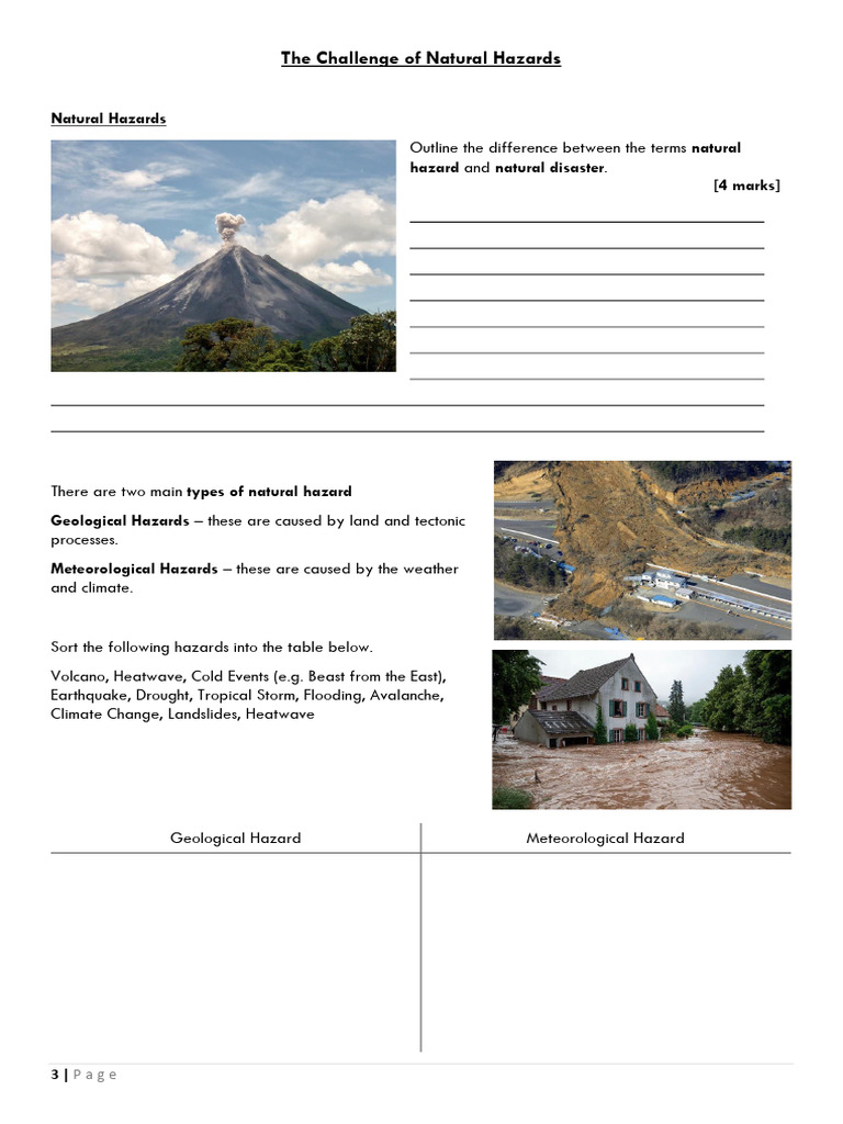 Understanding Natural Hazards and Risks | PDF | Natural Disasters ...