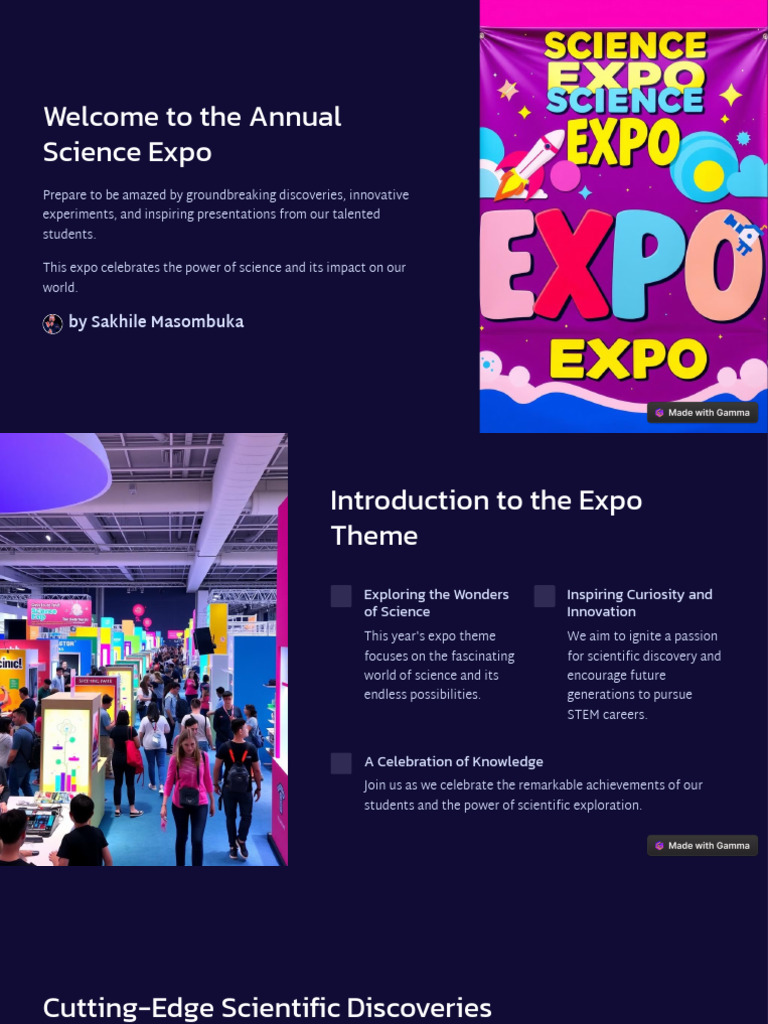 Welcome To The Annual Science Expo | PDF | Science | Learning