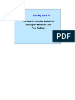 15.053 Tuesday, April 10: The Network Simplex Method For Solving The Minimum Cost Flow Problem