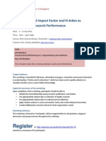 Register: Citation, Journal Impact Factor and H-Index As Indicators of Research Performance