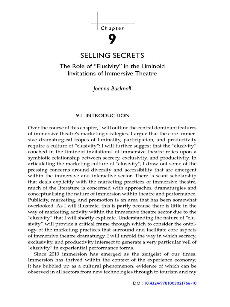 (Bucknall) Ch9. Selling Secrets - Role of Elusivity in Liminoid ...