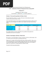 15.053 - Optimization Methods in Management Science (Spring 2007) Problem Set 5