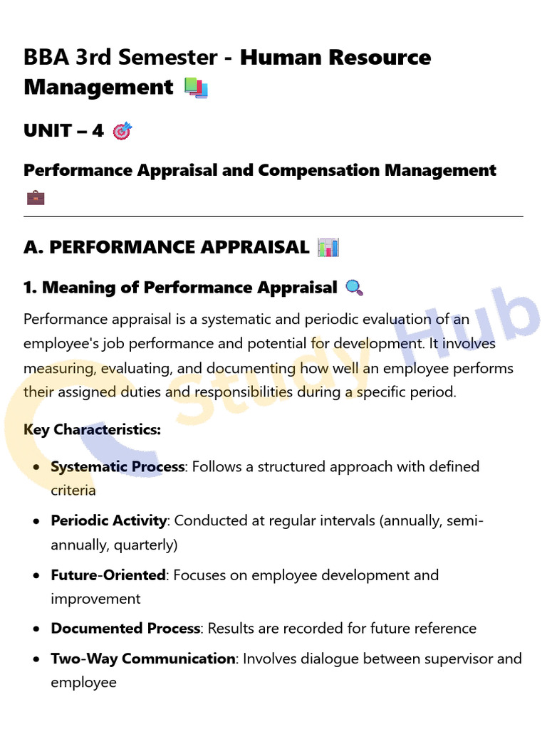 Performance Appraisal & Compensation Guide | PDF | Employee Benefits ...