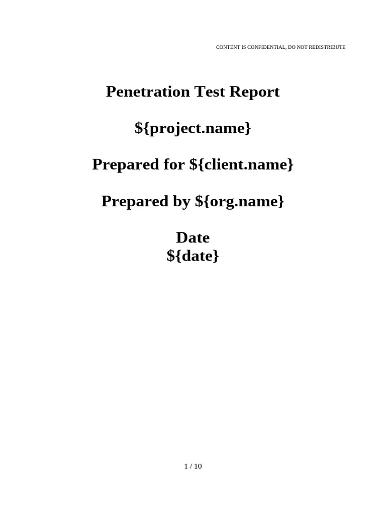 Penetration Test Report Overview | PDF | Crime Prevention | Information ...