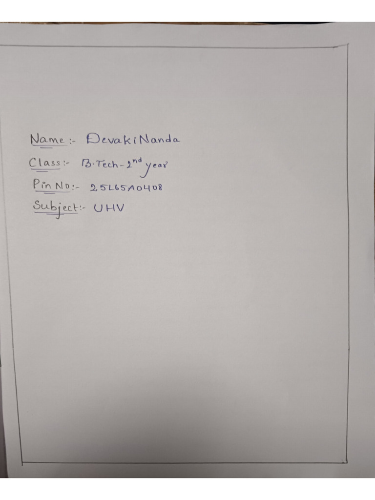 UHV Assignment 2 | PDF