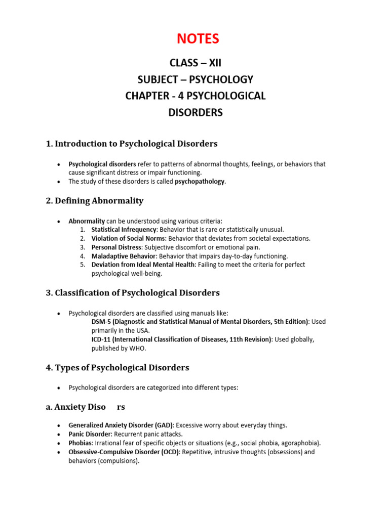 Understanding Psychological Disorders | PDF | Mental Disorder ...