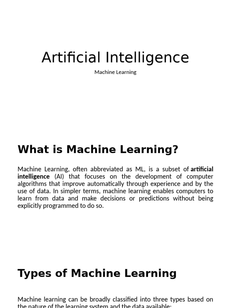 Machine Learning 10, 11 | PDF | Machine Learning | Algorithms