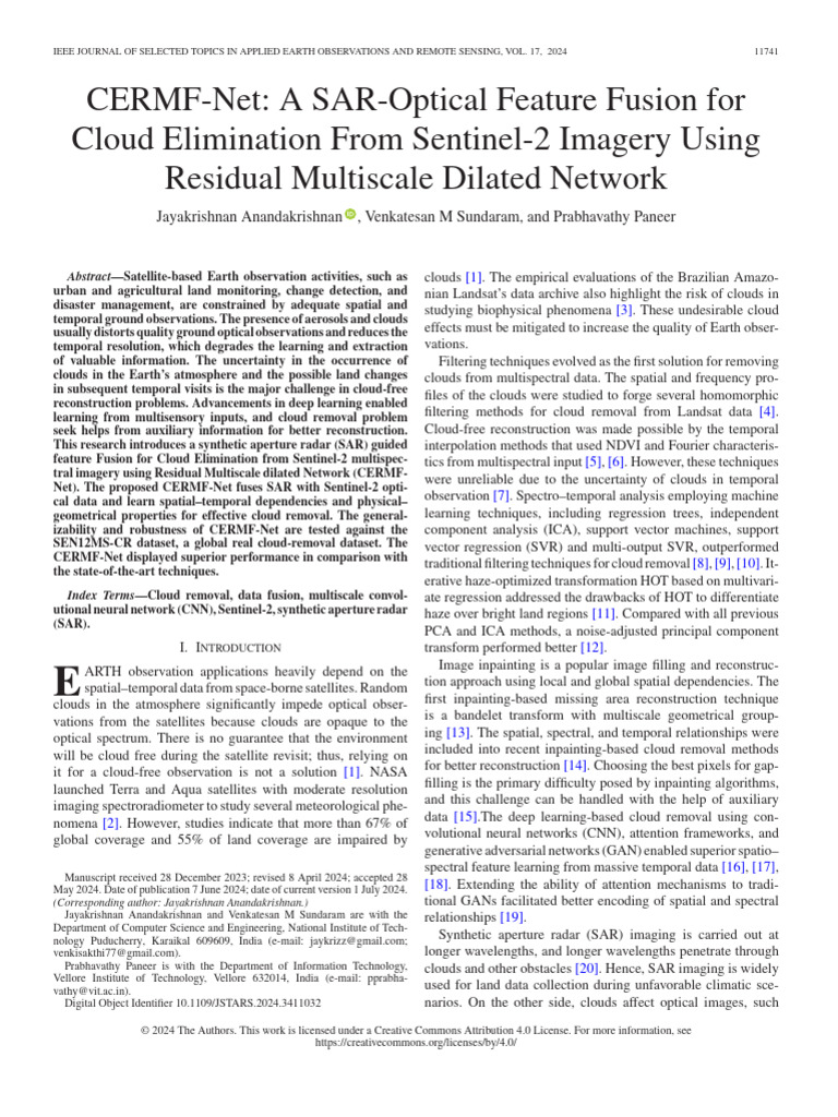 Sentinel-2 Cloud Removal Considering Ground2 | PDF | Principal ...