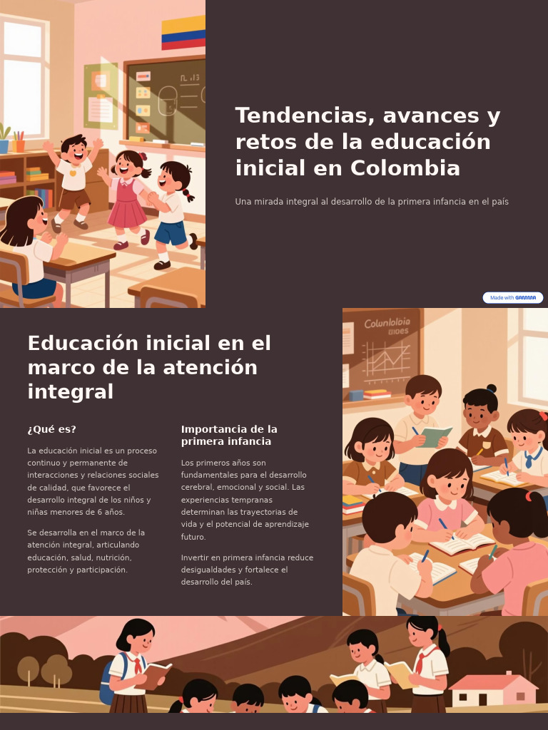 Tendencias Avances y Retos de La Educacion Inicial en Colombia | PDF ...