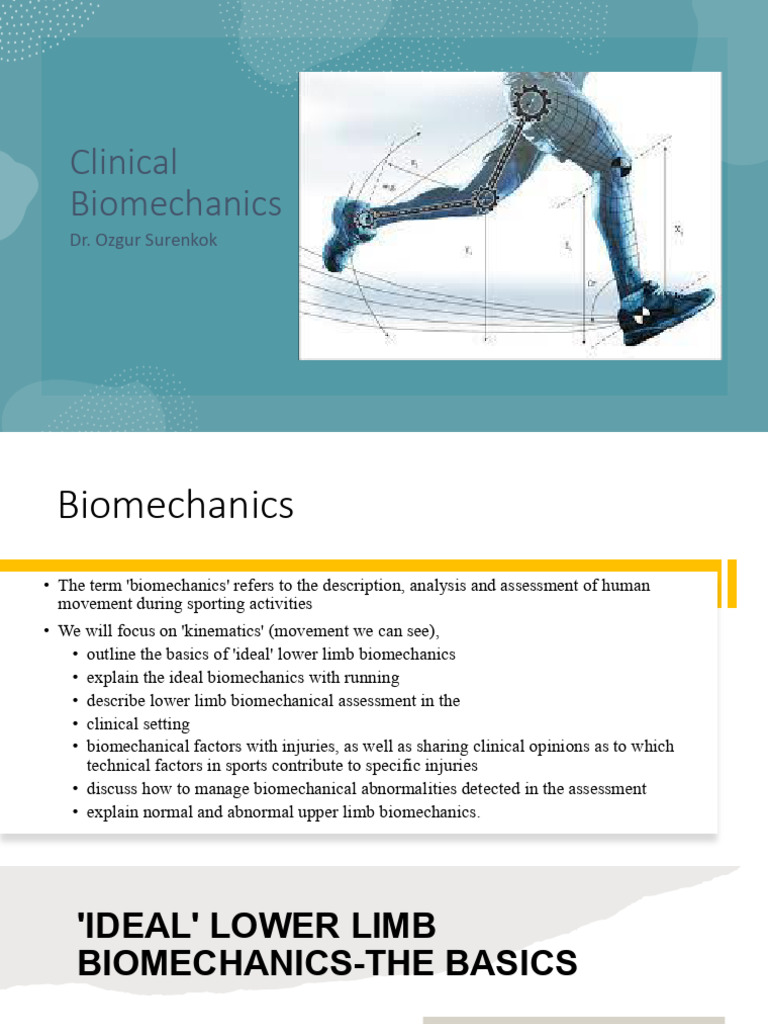 Week4 ClinicalBiomechanics-1 | PDF | Running | Foot