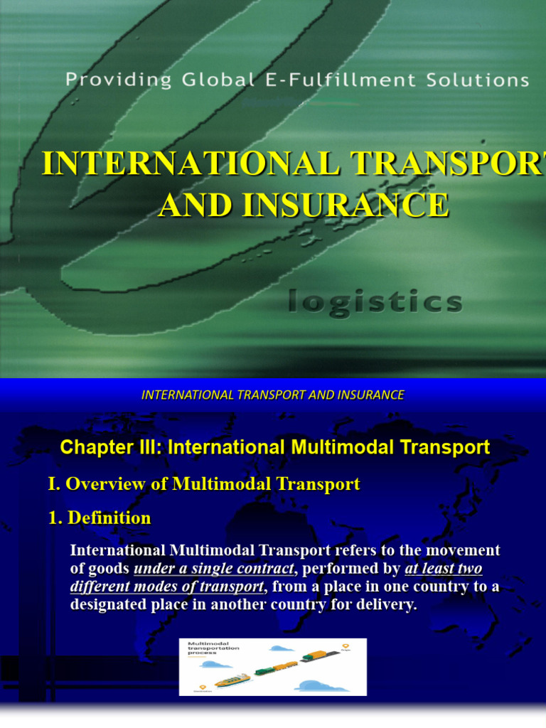 Overview of International Multimodal Transport | PDF | Bill Of Lading ...