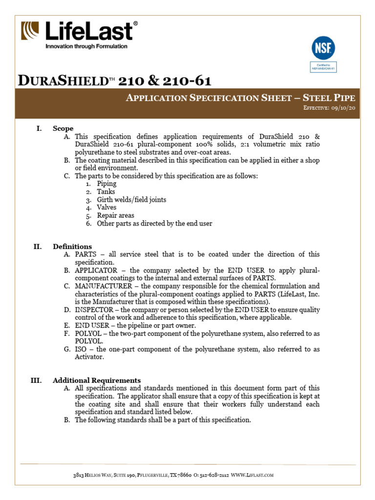 DuraShield 210 & 210-61 Application Guide | PDF | Specification ...