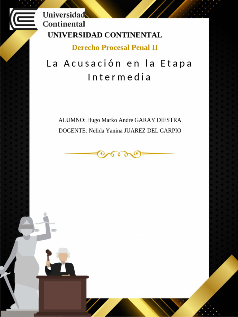 Acusación en la Etapa Intermedia Penal | PDF | Fiscal | Ley procesal