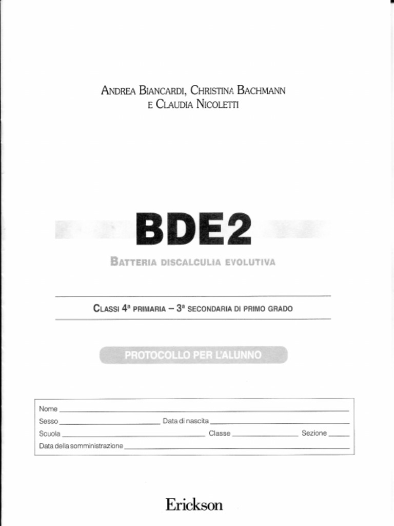 Prot 4PR 3sec Bde2 Alunno | PDF