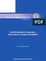 Orf Occasional Paper #25: Indo-US Agricultural Cooperation: From 'Green' To 'Evergreen' Revolution?