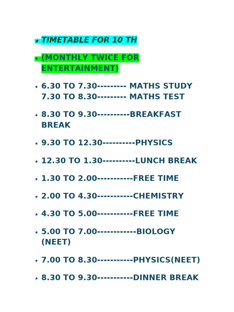 Study Road Map | PDF