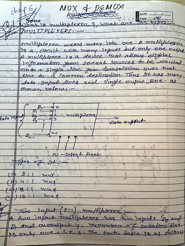De Chap7 Part 1 Mux and Demux | PDF