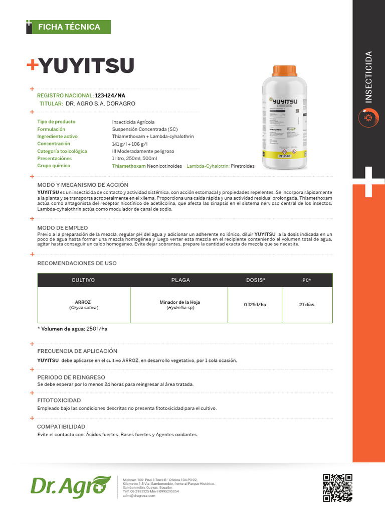 YUYITSU: Insecticida para Arroz | PDF | Agua | Arroz